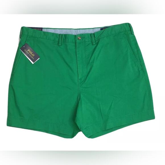 Polo Ralph Lauren Other - Polo Ralph Lauren Classic Fit 6" Chino Shorts Green Flat Front Size 35